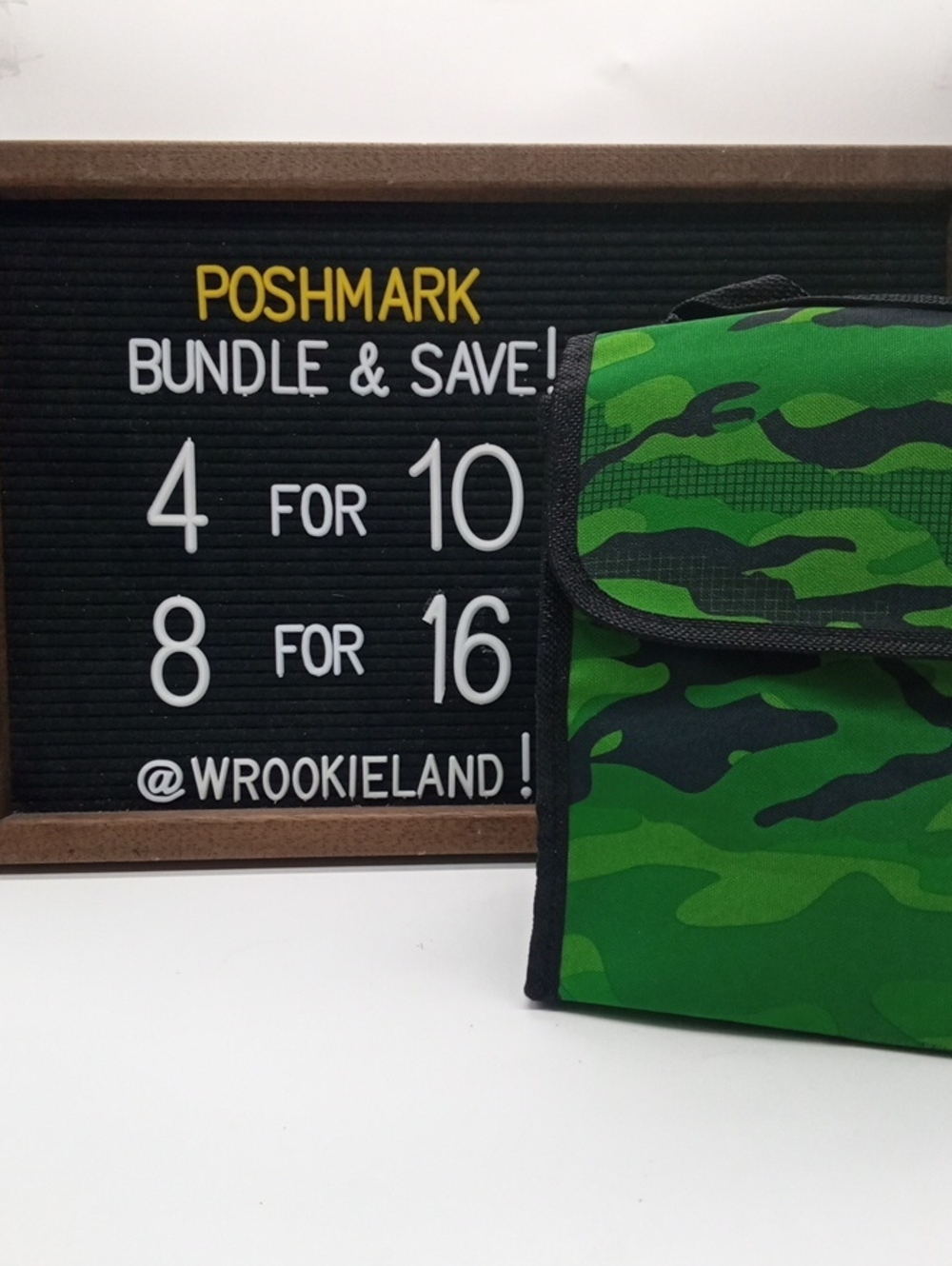 Green Camo Print Lunch Thermos